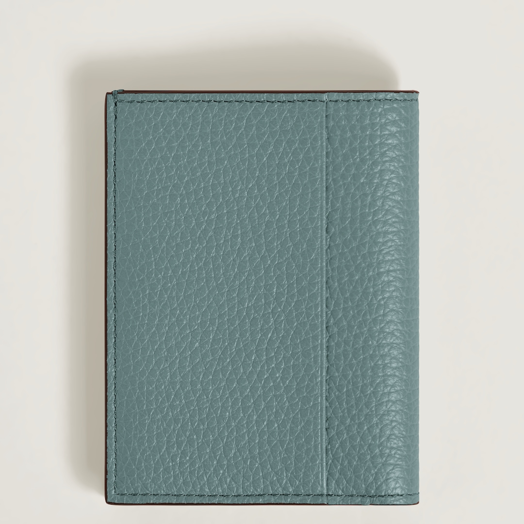 Montblanc Mini Brieftasche 4 cc aus Grain Leder - Frosted Blue