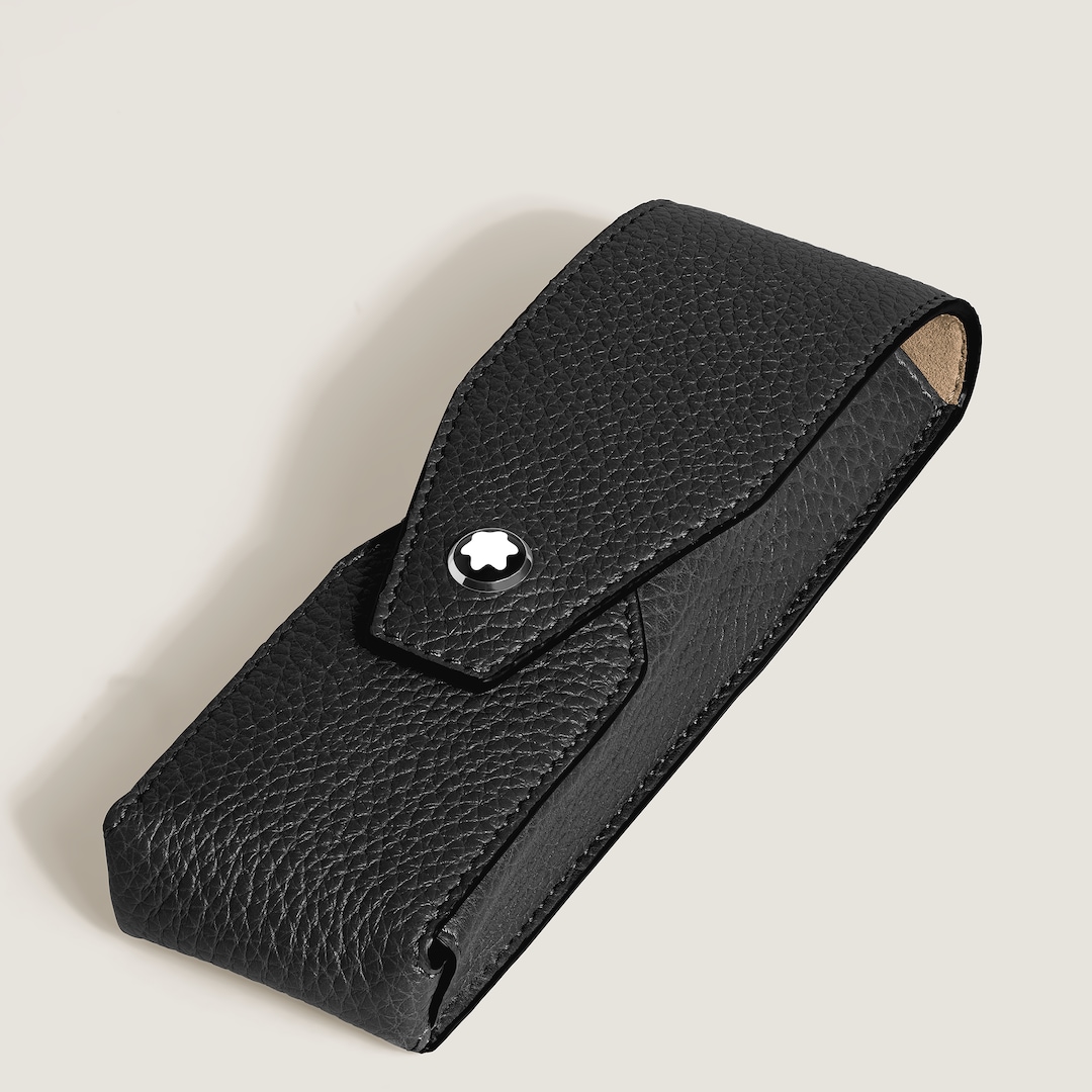 Montblanc Etui für 2 Schreibgeräte - genarbtes Leder