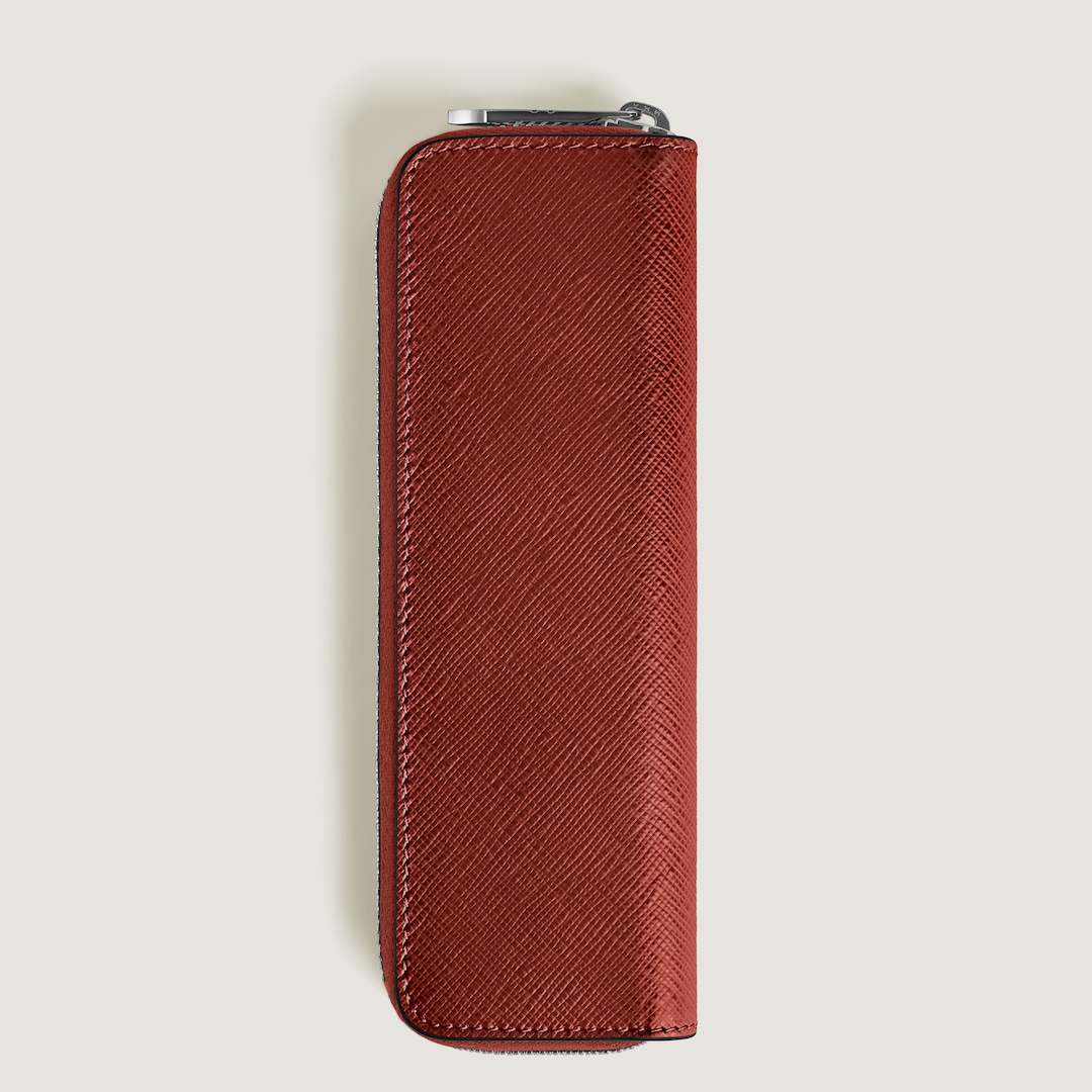 Montblanc Etui für 1 Schreibgerät mit Reißverschluss aus Sartorial Leder - Red Oak