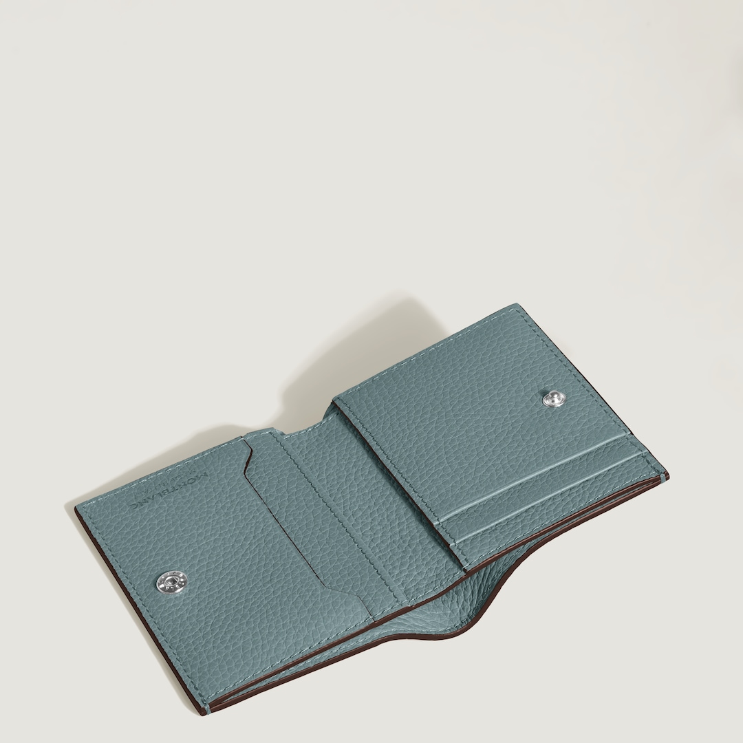 Montblanc Mini Brieftasche 4 cc aus Grain Leder - Frosted Blue