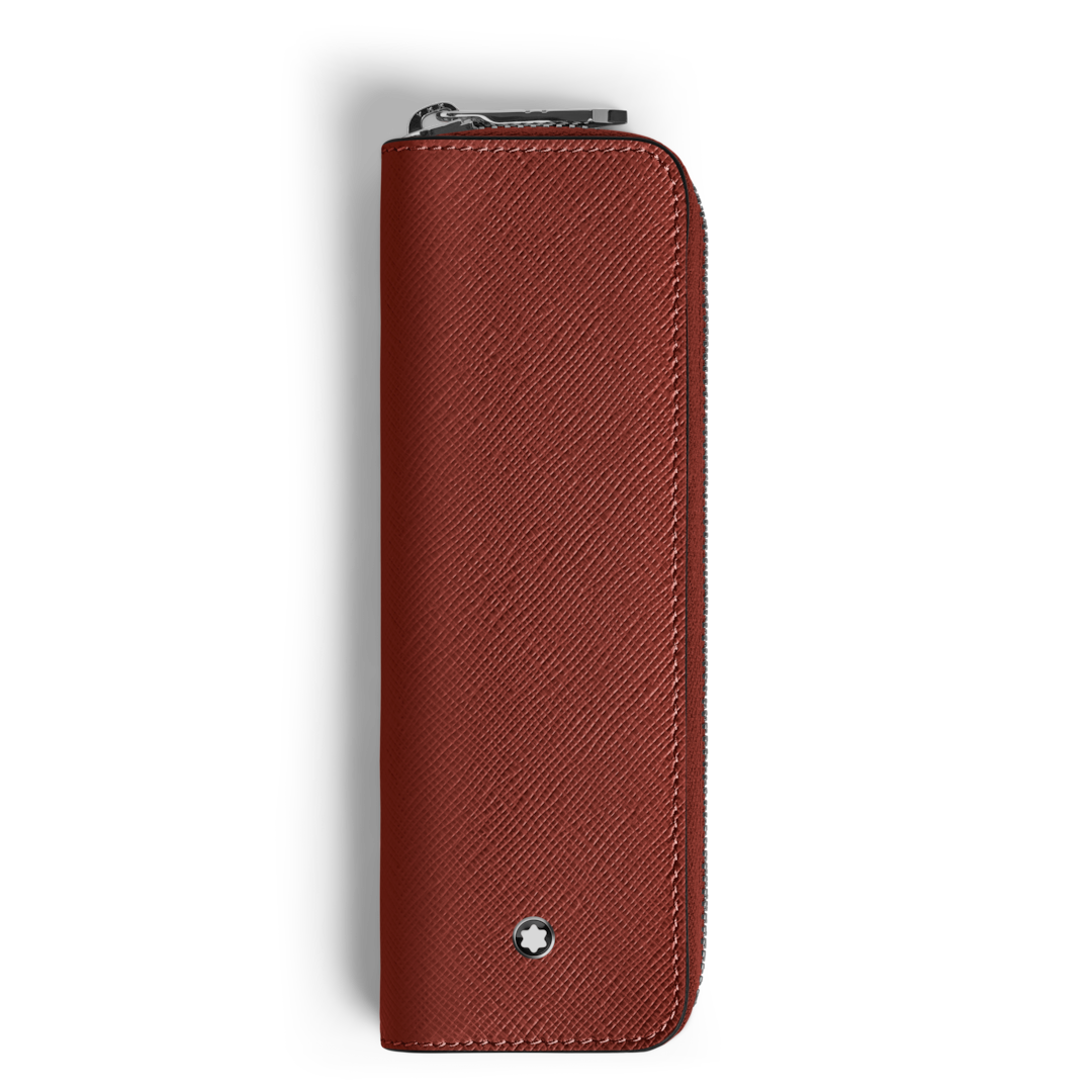 Montblanc Etui für 1 Schreibgerät mit Reißverschluss aus Sartorial Leder - Red Oak