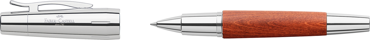 Faber-Castell E-Motion Holz/Chrom Tintenroller braun