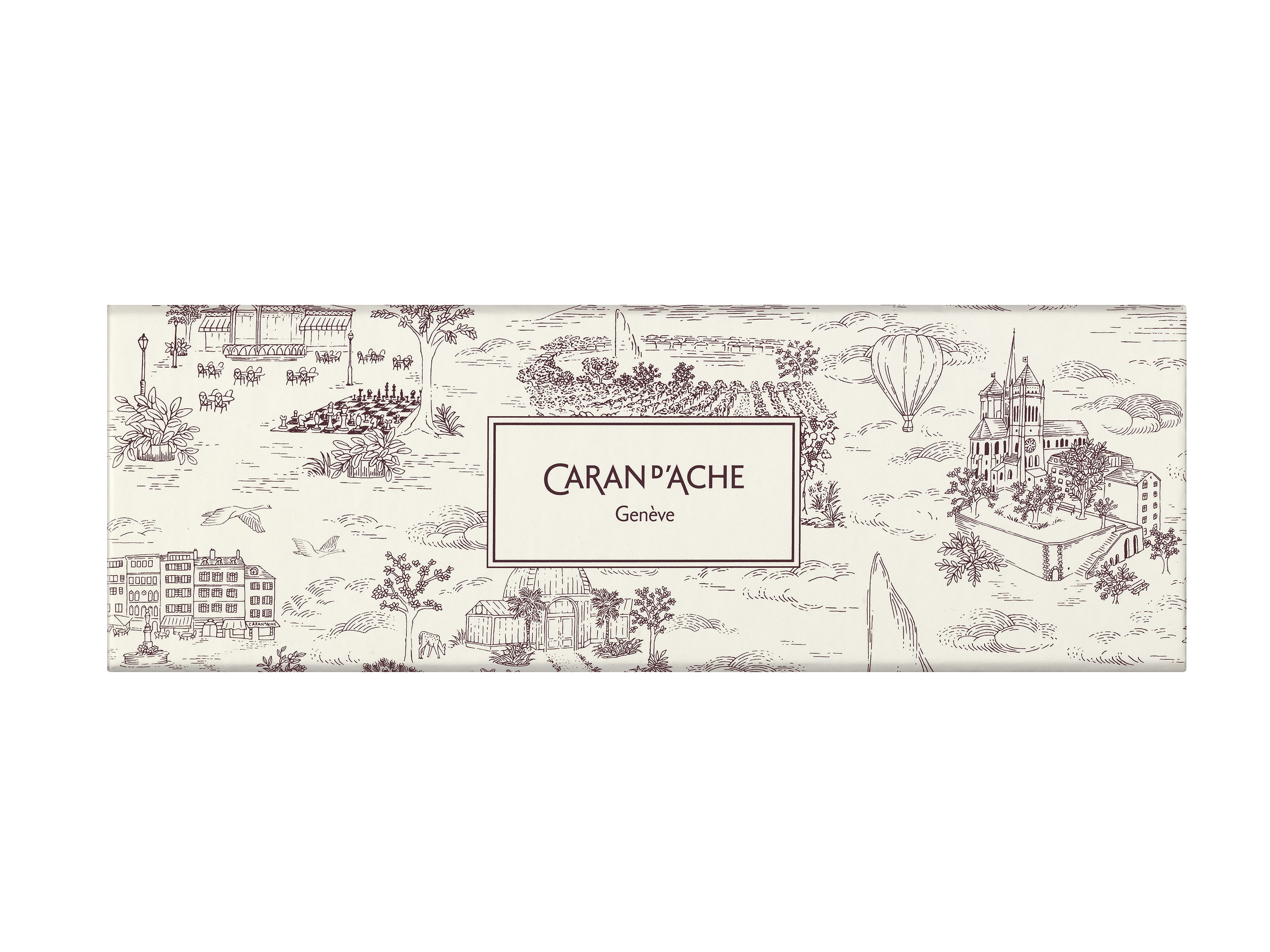 Caran d'Ache Kugelschreiber 849 Xmas 2026 Toile de Jouy bordeaux - Sondererdition