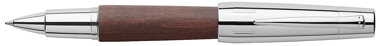Faber-Castell E-Motion Holz/Chrom Tintenroller dunkelbraun