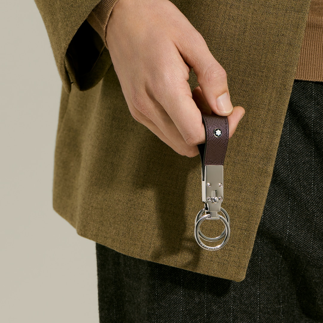 Montblanc Schlüsselanhänger mit Schlaufe aus Sartorial Leder - Ebony