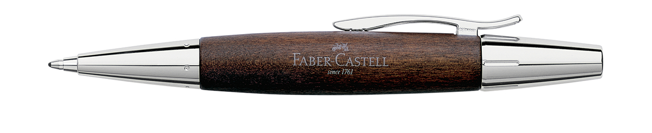 Faber-Castell E-Motion Holz/Chrom Kugelschreiber dunkelbraun