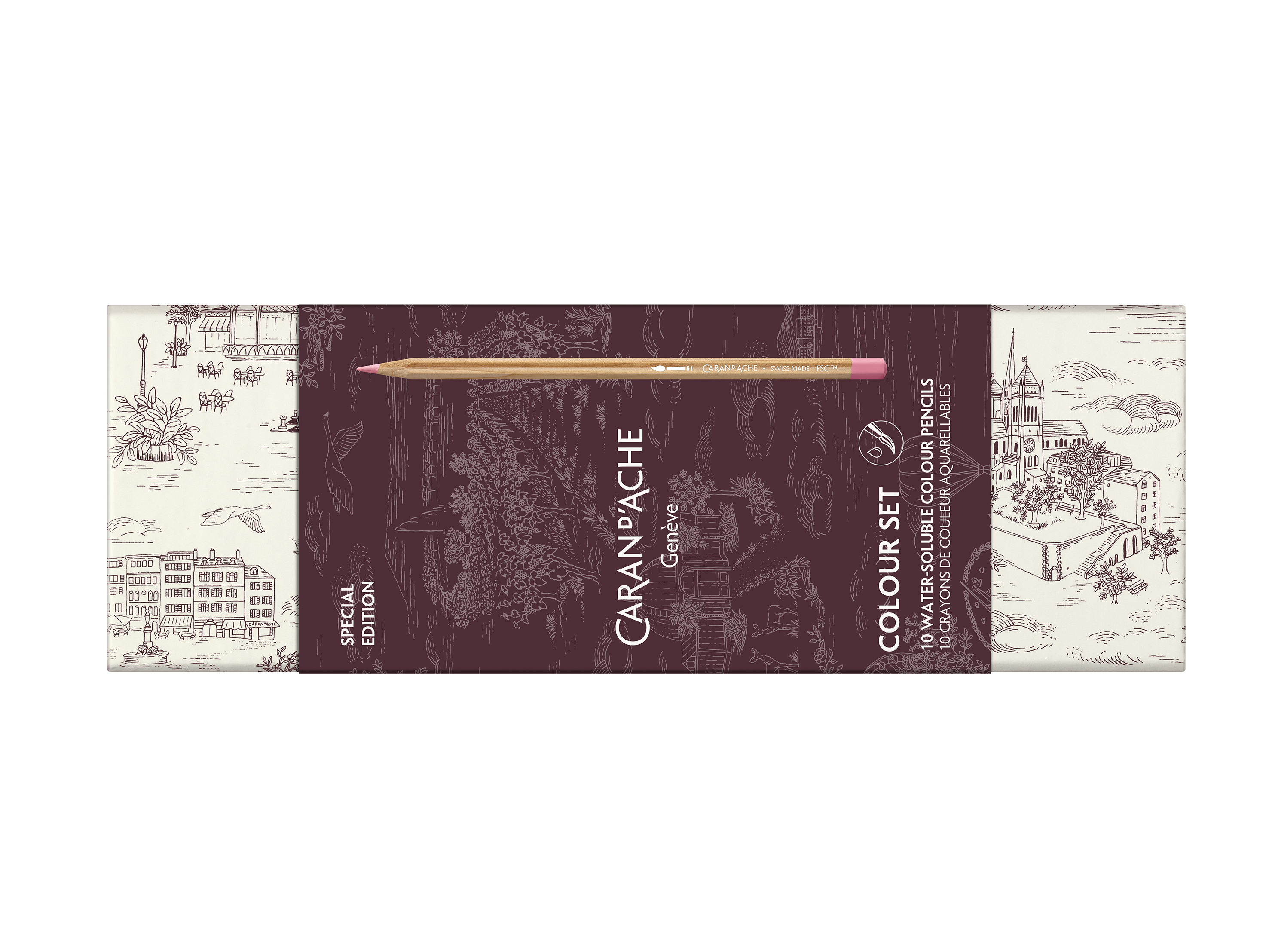 Caran d'Ache Farbenset Xmas 2026 Toile de Jouy - Sondererdition
