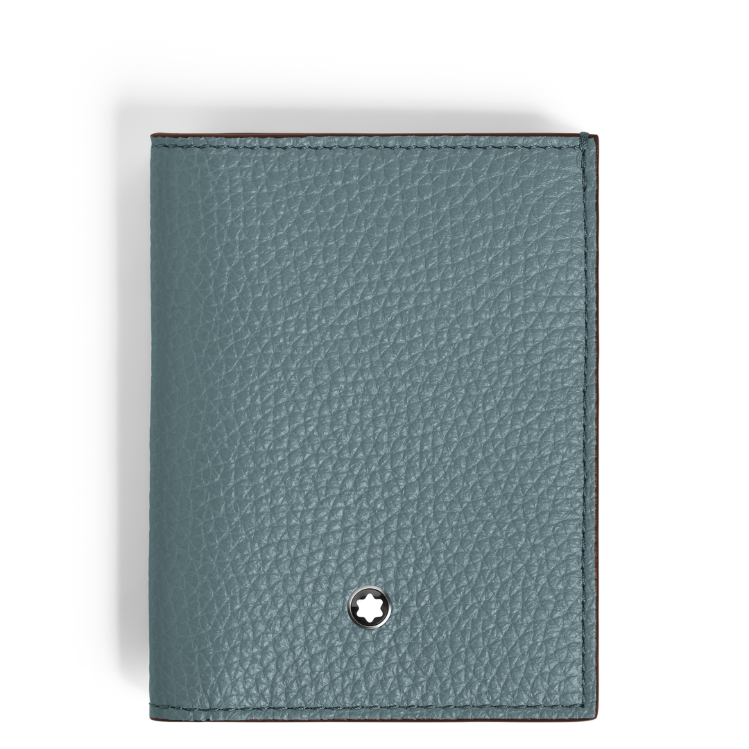 Montblanc Mini Brieftasche 4 cc aus Grain Leder - Frosted Blue