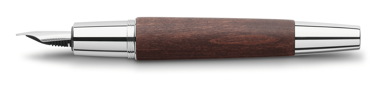 Faber-castell E-Motion Holz/Chrom Füllhalter dunkelbraun medium