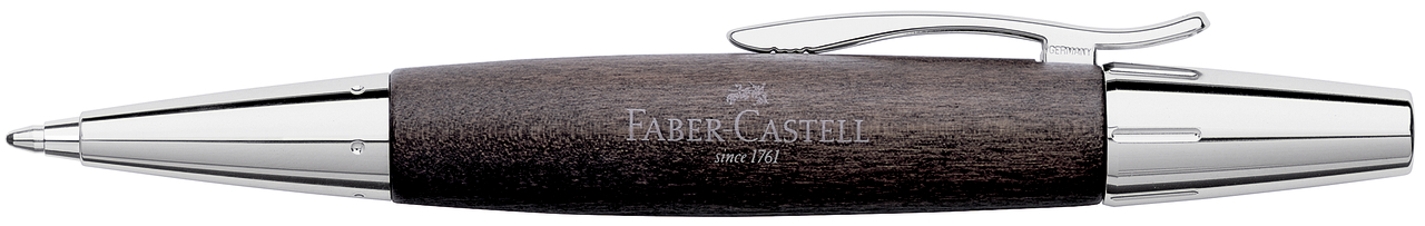 Faber-Castell E-Motion Holz/Chrom Kugelschreiber schwarz