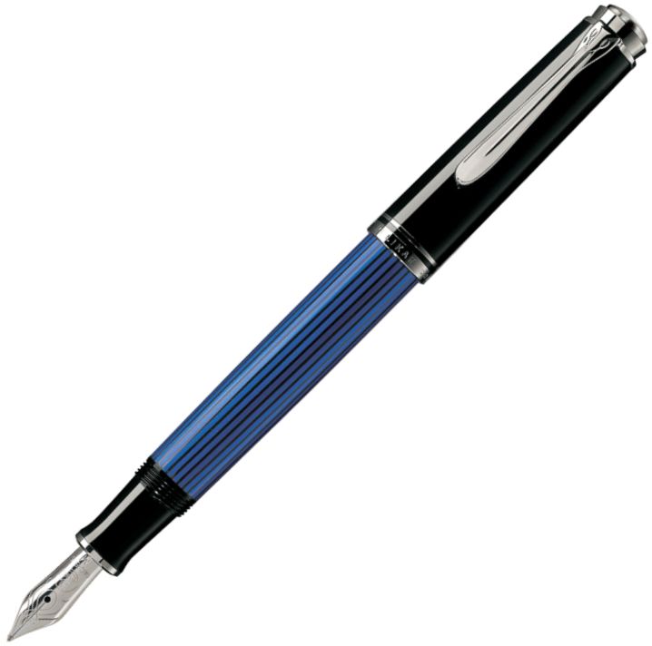 Pelikan Souverän M800 Füllhalter – Schwarz-blau, EF-Feder, Kolbenfüller Im Geschenketui
